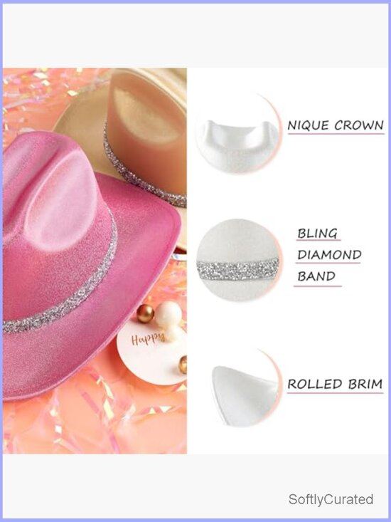 Cowboy Hat with Adjustable Strap for Parties Festival Costume main image 3